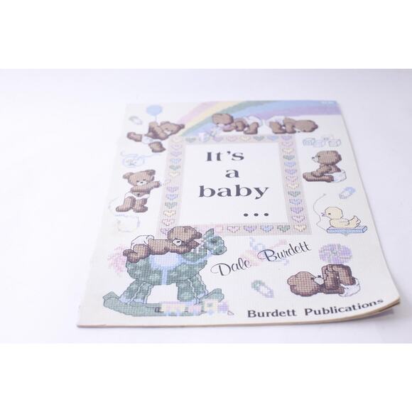It's a Baby, Dale Burdett, Cross Stitch Designs, 1984, Burdett Publications, - Picture 1 of 4